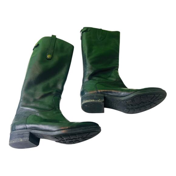 Sam Edelman Womens Penny Classic Equestrian Boot Zip Up Black Leather 6M - Picture 2 of 12